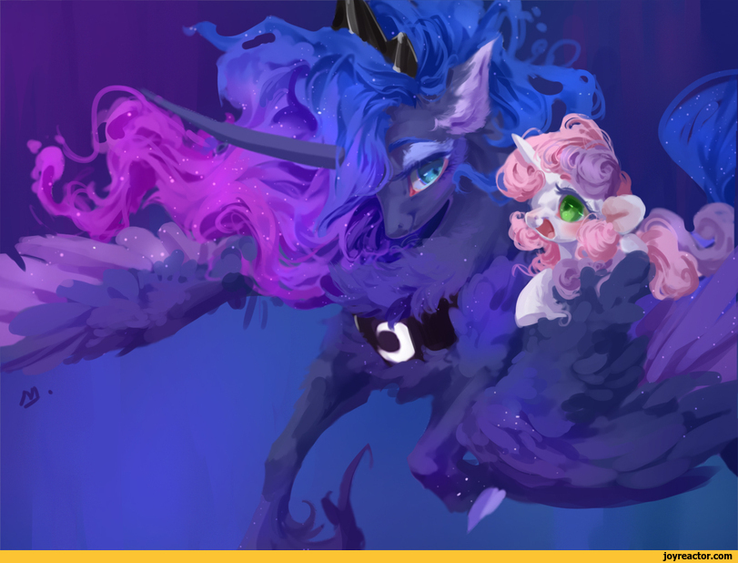 ,Princess Luna,mlp royal,my little pony,fandoms,Sweetie Belle,CMC,mlp minor,mlp art,maggephah