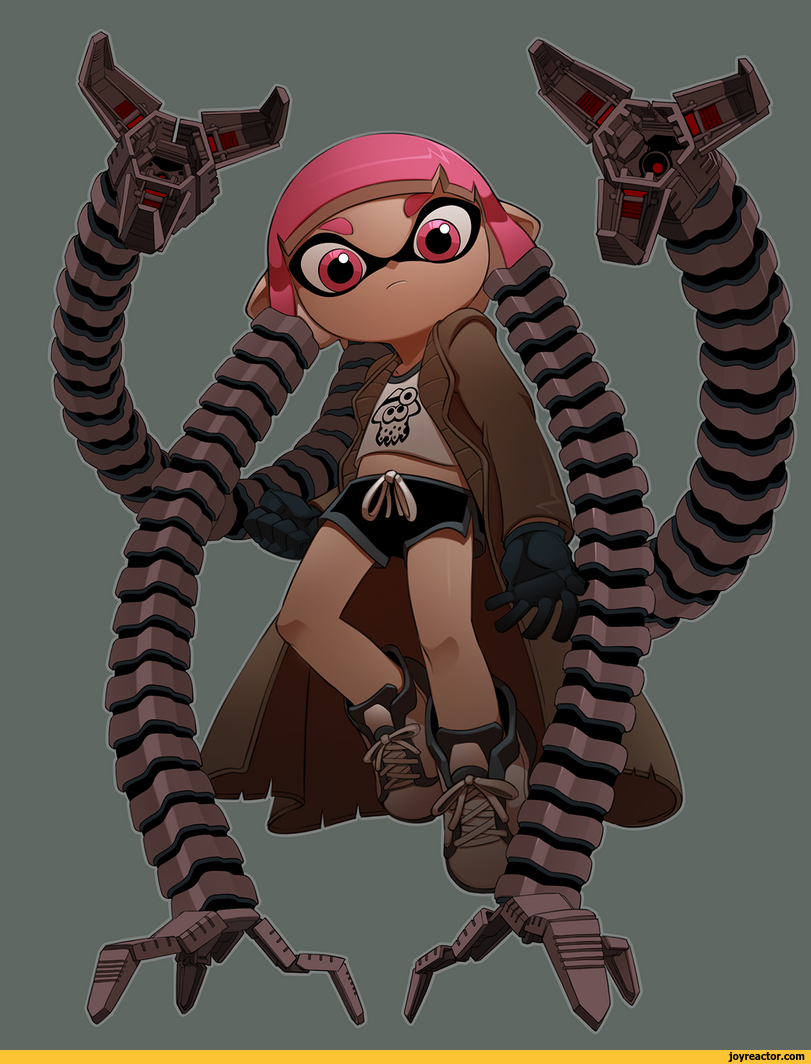 ,Splatoon,games,crossover,Spider Man,Marvel,fandoms,bleedman,artist,doctor octopus,inkling